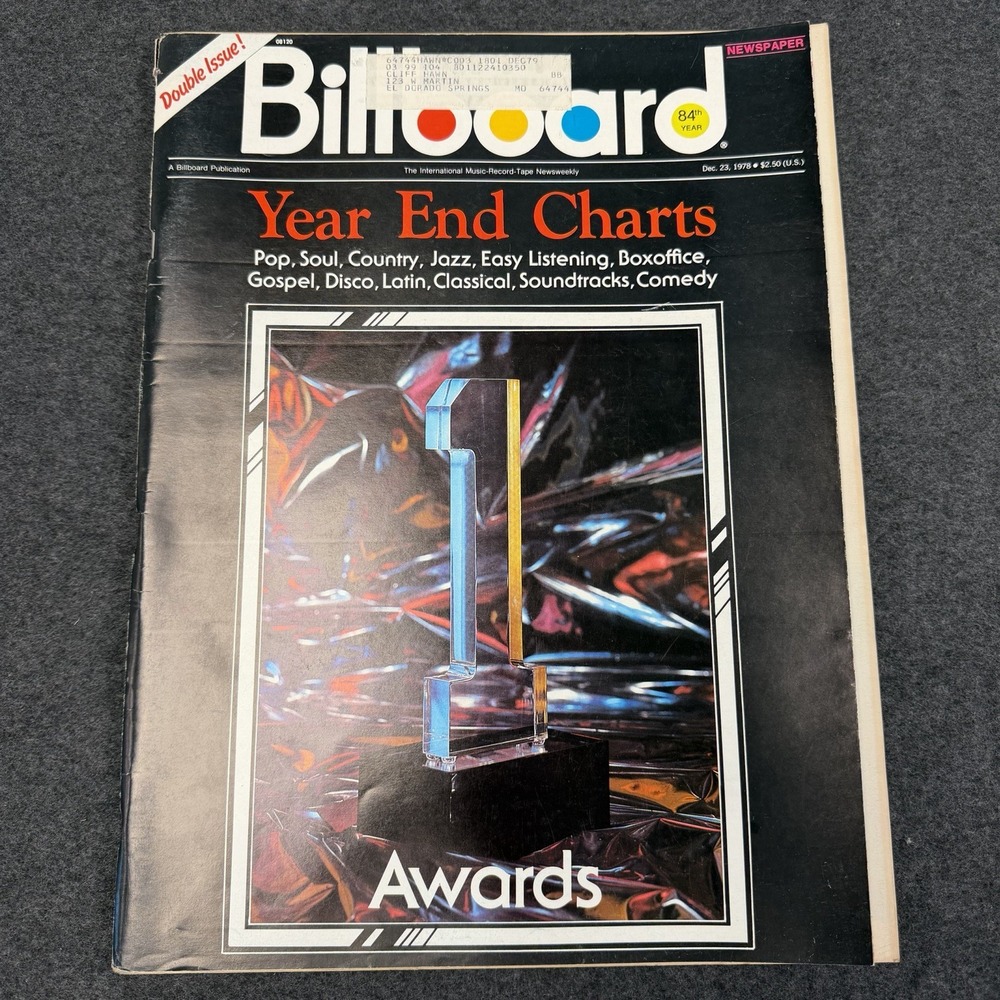 BILLBOARD Magazine Vintage December 23 1978 Year End Charts Awards